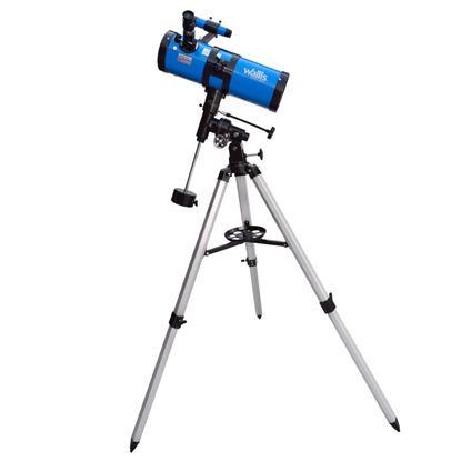 Imagen de WALLIS - TELESCOPIO REFLECTOR CON MONTURA ECUATORIAL NEWTONEANO, 500  X 114 MM, COLOR AZUL 