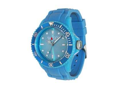 Imagen de SVAGO - RELOJ SÄNTIS ANÁLOGO UNISEX, BISEL GIRATORIO, 50 METROS / 5 ATM, AZUL TURQUESA