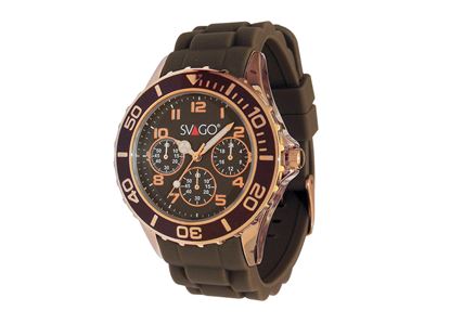 Imagen de SVAGO - RELOJ SÄNTIS ANÁLOGO, UNISEX,  50 METROS / 5 ATM, CAFÉ CON COBRE