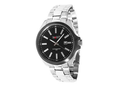 Imagen de SVAGO - RELOJ MONT FORT ANÁLOGO P. CABALLERO, MOV. JAPONÉS, ACERO, 50 M/ 5 ATM, CARÁT. NEG., 40 MM DE Ø