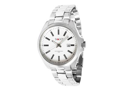 Imagen de SVAGO - RELOJ MONT FORT ANÁLOGO P. CABALLERO, MOV. JAPONÉS, ACERO, 50 M/ 5 ATM, CARÁT. BCA., 40 MM DE Ø