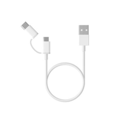 Imagen de PAQ. C/3 - XIAOMI - CABLE USB MI IN 1 DE USB 2.0 A MICRO USB Y USB C BLANCO