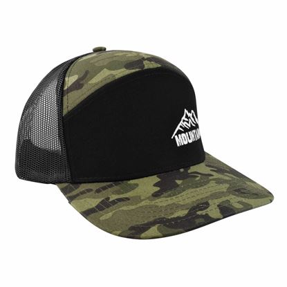 Imagen de SION - GORRA CON MALLA Y AJUSTADOR PLÁSTICO, MOUNTAIN HIKE, NEGRO CON VERDE CAMUFLAJE