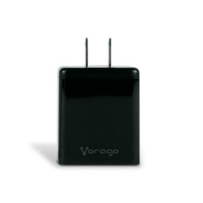 Imagen de PAQ. C/2 - VORAGO - CARGADOR P/PARED AU-350 QUICK CHARGE 3.0 20W USB A Y TIPOC NEGRO