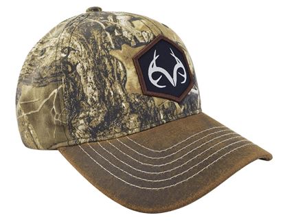 Imagen de REALTREE - GORRA CON CINTILLO DE AJUSTE Y HEBILLA, CAMUFLAJE CAFE, LOGO REALTREE 