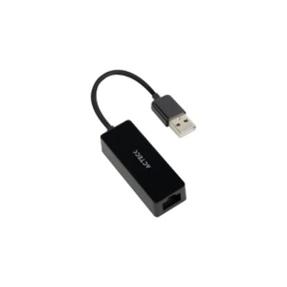 Imagen de PAQ. C/2 - OTROS - ADAPTADOR ACTECK USB TIPO A A ETHERNET RJ45 SHIFT PLUS AE420 NEG