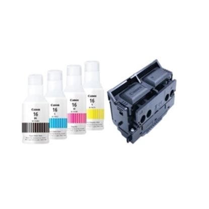 Imagen de CANON - KIT DE CARTUCHOS GI16 EN COLOR ES Y CABEZAL PH-S PARA MAXIFY