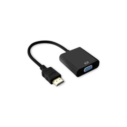 Imagen de PAQ. C/2 - DATA COMPONENTS - CONVERTIDOR ADAPTADOR HDMI A VGA NEGRO BROBOTIX