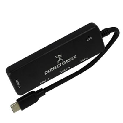 Imagen de PAQ. C/2 - PERFECT CHOICE - HUB USB TIPO C CON 3 RANURAS U SB Y UN TIPO C