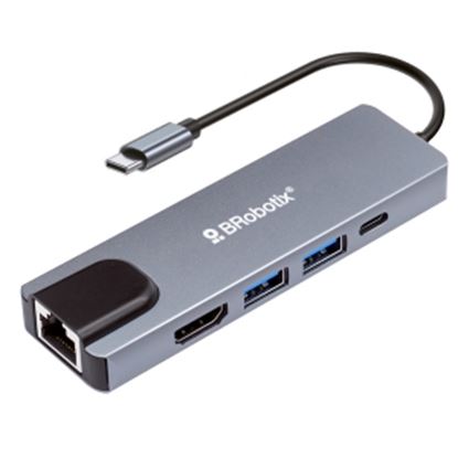 Imagen de DATA COMPONENTS - DOCKING 5 EN 1 HDMI / RJ45 / US B X2 / TIPO C BROBOTIX