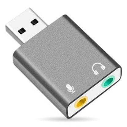 Imagen de PAQ. C/2 - DATA COMPONENTS - CONVERTIDOR USB A AUDIO 7.1 NEG RO BROBOTIX
