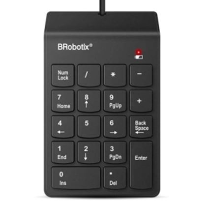 Imagen de PAQ. C/2 - DATA COMPONENTS - TECLADO USB NUMERICO NEGRO BROB OTIX