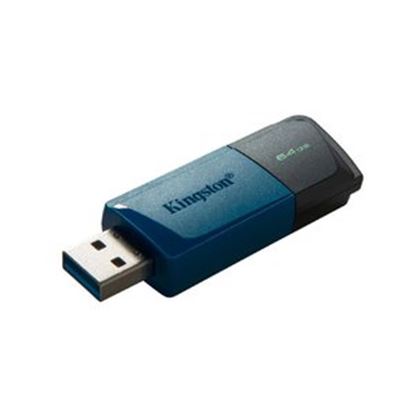 Imagen de PAQ. C/3 - KINGSTON - USB 3.2 MEMORIA KINGSTON 64GB DT EXODIA M TAPA DESLIZABLE (NEGRA