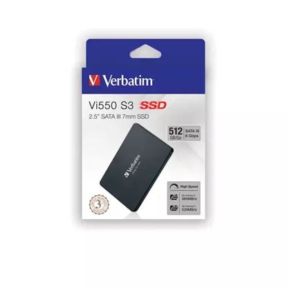 Imagen de VERBATIM - DISCO DURO SSD INTERNO 512GB SA TA III 2.5IN MOD R560 MB/S W535 MB