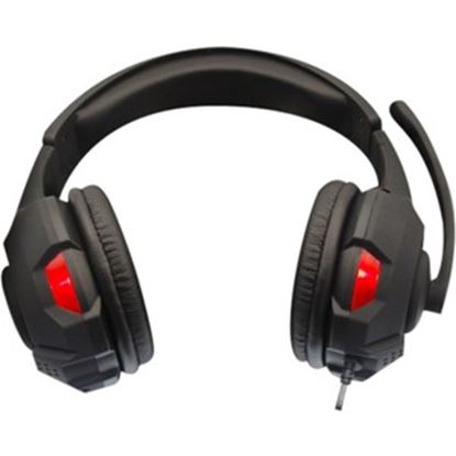 Imagen de NACEB - HEDSET.DIADEMA GAMERMICROFONO R OJO PLUG LED HIFI 3.5MM+USB 2.0 MT