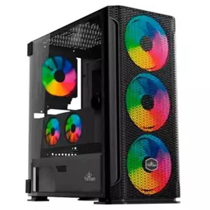 Imagen de QIAN - GABINETE YEYIAN HOLLOW 2500 ATX 3VENT ARGB MESH USB NEGRO