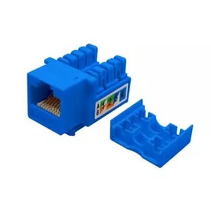 Imagen de PAQ. C/5 - DATA COMPONENTS - JACK CAT 6 KEYSTONE AZUL 