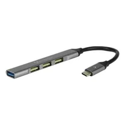 Imagen de PAQ. C/2 - VORAGO - CONCENTRADOR HUB VORAGO HU-200 4 PUERTOS USB SLIM TIPO C