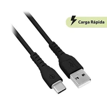 Imagen de PAQ. C/3 - DATA COMPONENTS - CABLE CARGA RAPIDA USB V3.0 TIPO C PVC 1.0 M NEGRO