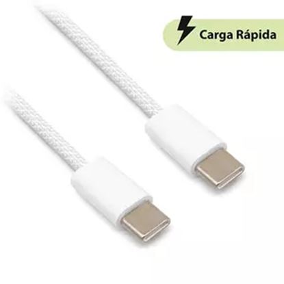 Imagen de PAQ. C/3 - DATA COMPONENTS - CABLE CARGA RAPIDA USB TIPO C TEJIDO 1.0 MT