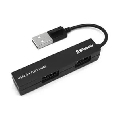 Imagen de PAQ. C/3 - DATA COMPONENTS - HUB USB V2.0 4 PUERTOS BROBOTIX SMALL NEGRO