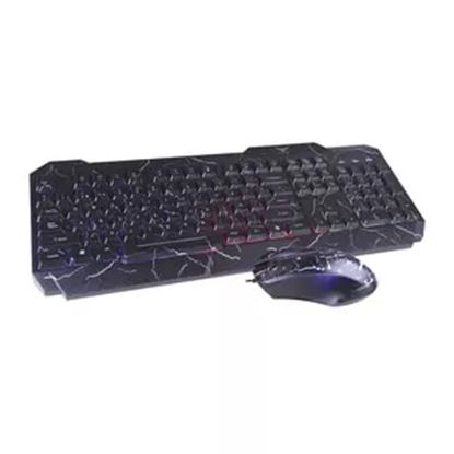 Imagen de NACEB - KIT TECLADO Y MOUSE GAMER NACEB 633 RETROILUMINADO ERGONOMICO NEGR