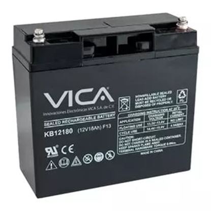 Imagen de VICA - BATERIA DE REEMPLAZO PARA TODO TIPO DE NO BREAKS 12 VOLTS 18 AH