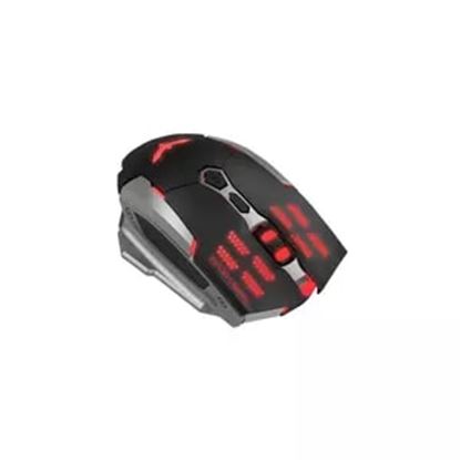 Imagen de PAQ. C/2 - NACEB - MOUSE GAMER NACEB LASER 630 LED 2400DPI ALAMBRICO NEGRO/PLATA