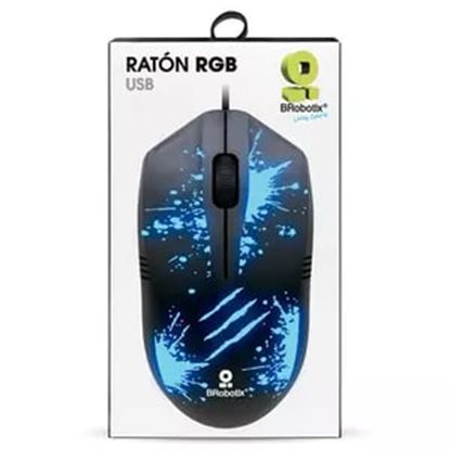 Imagen de PAQ. C/3 - DATA COMPONENTS - MOUSE BASICO NEGRO USB BROBOTIX RGB XPLOTION