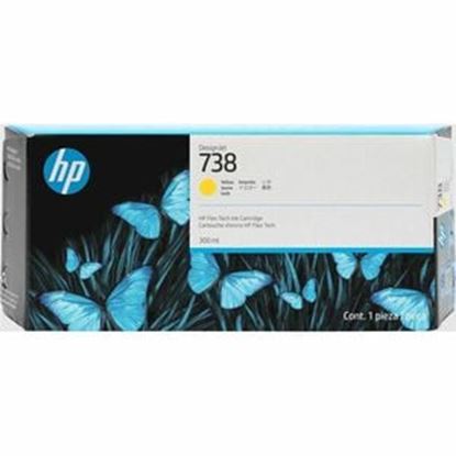Imagen de HEWLETT PACKARD - HP 738 AMARILLO 300ML TINTA AMPLIO FORMATO 676M8A