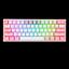 Imagen de REDRAGON - FIZZ PRO B/ROSA: 60%, INGLÉS, ALAMBRICO/BLUETOOTH/2.4GHZ,  MECANICO RED SWITCH + LUZ RGB