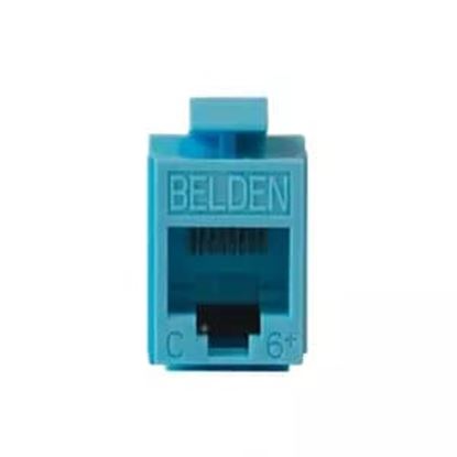 Imagen de PAQ. C/5 - BELDEN - CONECTOR MODULAR JACK RJ45 ENSO N SERIE PRO CAT6 COLOR AZUL