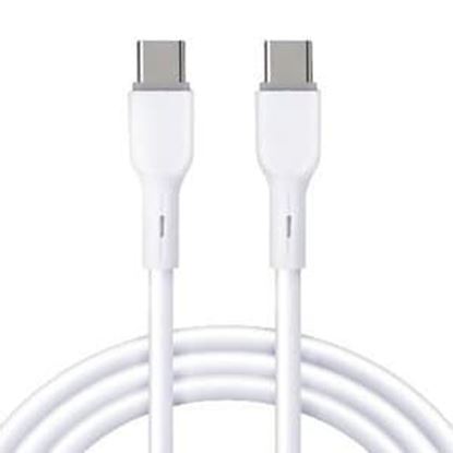 Imagen de PAQ. C/2 - DATA COMPONENTS - FASTCHARGE CABLE USB V3.0 TIPO C-C 1M BLANCO