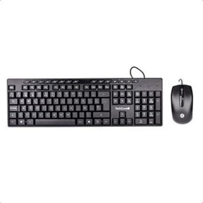 Imagen de PAQ. C/2 - TECHZONE - KIT TECLADO C/ MOUSE ALAMBRICO TECHZONE 105 TECLAS+15 MULTIMEDIA Q