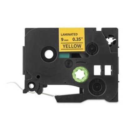 Imagen de QIAN - QIAN CINTA DE ETIQUETAS LAMINAD N (6 PACK) (NEGRO SOBRE AMARILLO /