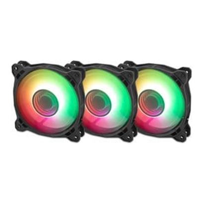 Imagen de QIAN - KIT DE 3 VENTILADORES YEYIAN Y PHOON LED ARGB 120MM 1000RPM NEG