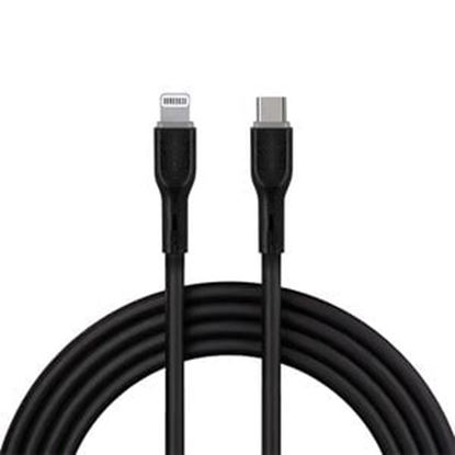 Imagen de PAQ. C/2 - DATA COMPONENTS - FASTCHARGE CABLE USB V3.0 TIPO C-LIGHTNING NEGRO 1 M