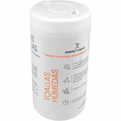Imagen de PAQ. C/3 - PERFECT CHOICE - TOALLITAS LIMPIADORAS DE 14 X 2 PARA EQUIPOS ELECTRONICOS 50 PZAS