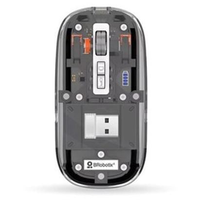 Imagen de DATA COMPONENTS - BROBOTIX MOUSE INALMBRICO RECA RGABLE MODELO GLASS CONEXIONES: B