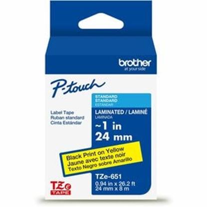 Imagen de BROTHER - CINTA NEGRO SOBRE AMARILLO 24MM X 8M