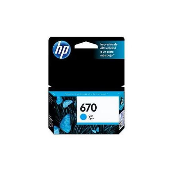 HEWLETT PACKARD - TINTA CYAN HP 670 CZ114AL