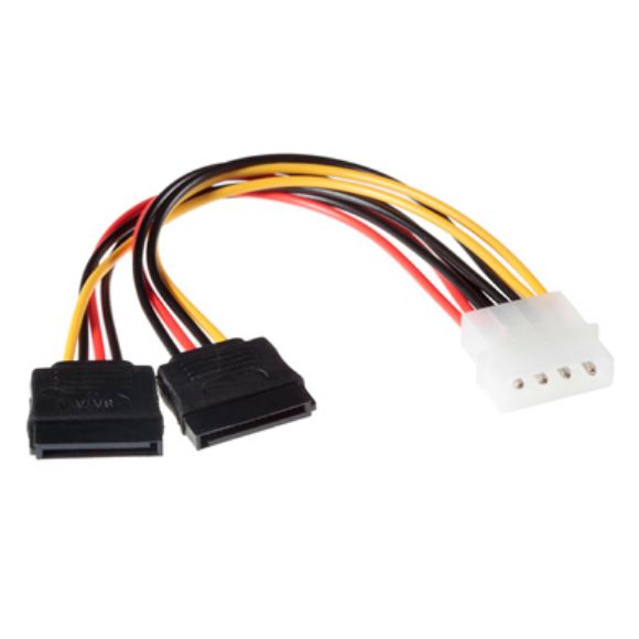 Imagen de PAQ. C/5 - DTC - B-ROBOTIX - CABLE CORRIENTE INTERNO SATA DOBLE