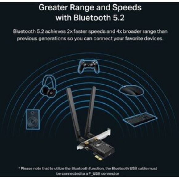 Imagen de TP-LINK - TP-LINK ADAPTADOR PCIE WI-FI 6 BLUETOOTH 5.2 AX3000