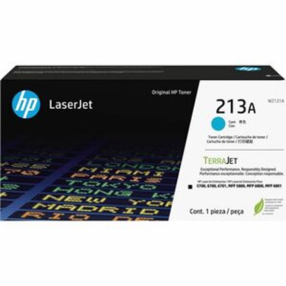 Imagen de HEWLETT PACKARD - HP 213A CYN ORIGINAL LASERJET TONER CRTG