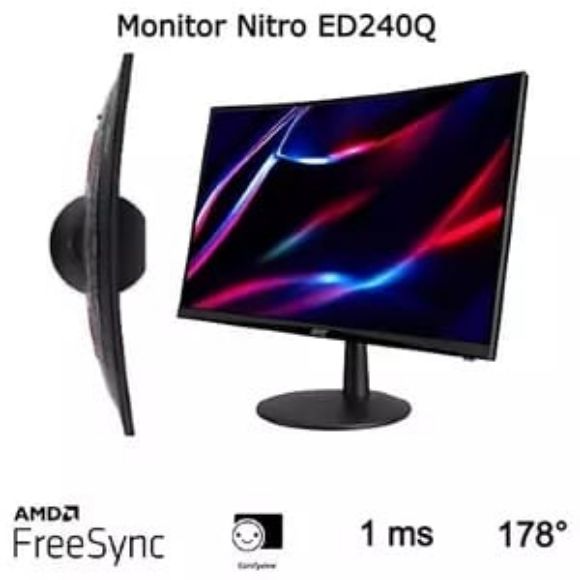 Imagen de ACER - MONITOR GAMER CURVO ED240Q HBI 23 6 FULL HD 1920 X1080 VA 1