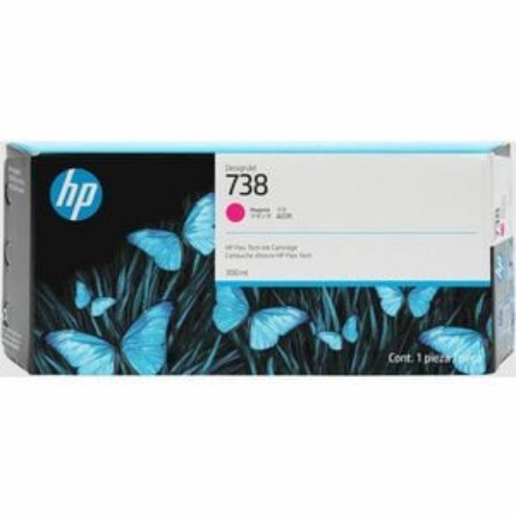 Imagen de HEWLETT PACKARD - HP 738 MAGENTA 300ML TINTA AMPLIO FORMATO 676M7A