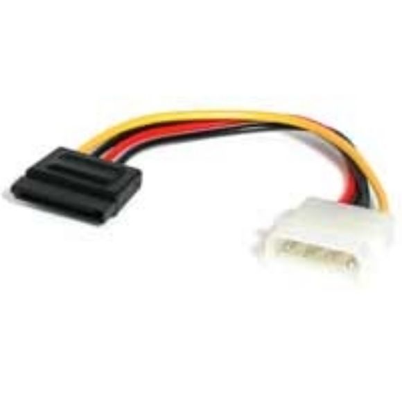 Imagen de PAQ. C/2 - STARTECH - CABLE ADAPTADOR 15CM DE PODER MOLEX LP4 4 PINES A SATA 15 PINES