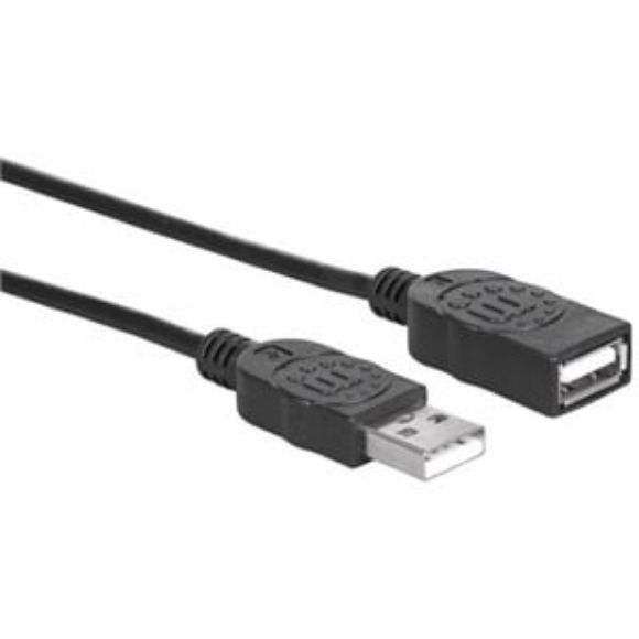 Imagen de PAQ. C/5 - IC - CABLE EXTENSION USB V2.0 TIPO A 0.9M NEGRO