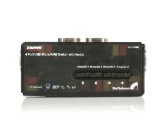 Imagen de STARTECH - JUEGO DE CONMUTADOR SWITCH KVM 4 PUERTOS VIDEO VGA USB 2.0 AUDIO