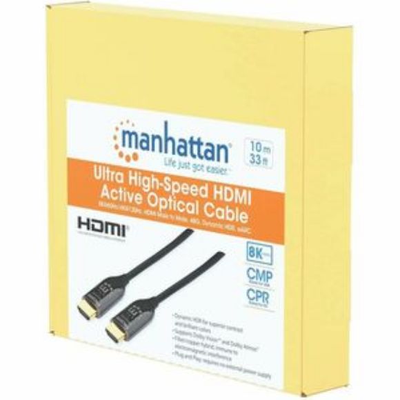 Imagen de IC - CABLE HDMI 2.1 FIBRA OPTICA 10M 8KA60HZ CERTIFICADO